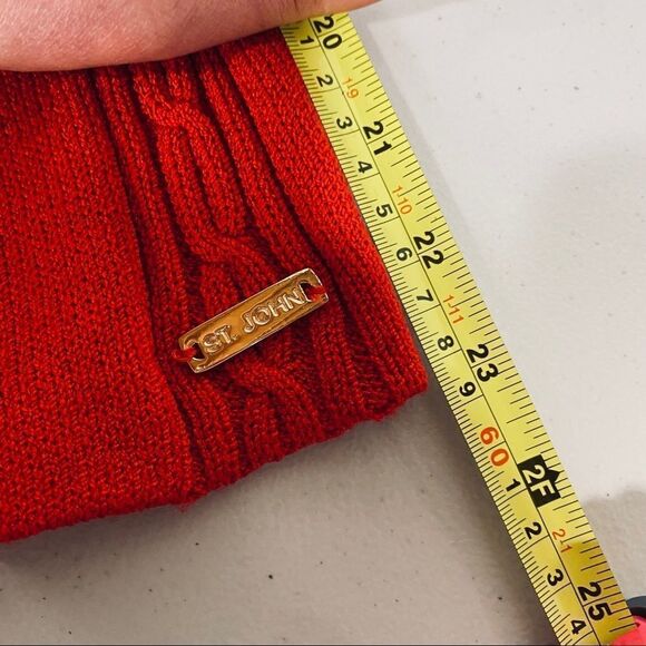 ST. JOHN Red Knit Sweater - Picture 11 of 16